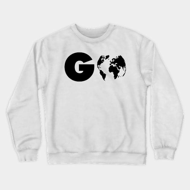 GO design with planet design Crewneck Sweatshirt by Avion